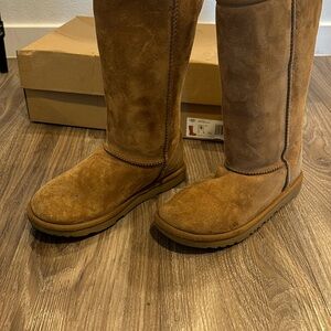 Tall tan size 4 kids UGG boots